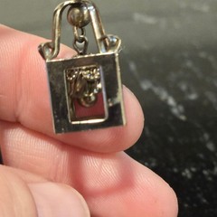 Vintage Silver Tone Lantern Cage Dangle Screw Back Earrings Bell Charm Figural