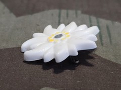 Vintage German Edelweiss Pin Flower Brooch 1940s 1950s WWII DDR Early Plastic