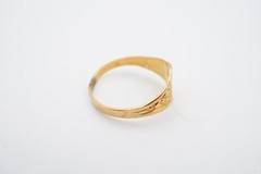 Vintage 10k Yellow Gold Childs Ring Size 0.5 Flower