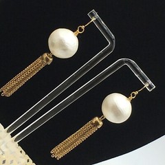 Shoulder Duster Earrings French Wire Hook 3.5″