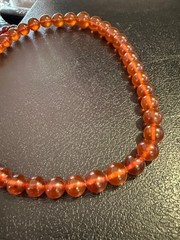 24 Inch long Vintage Graduating large bead Amber Necklace w matching clasp