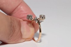 Art Deco Style Round Lab Created Diamond 14k Rose Gold FN Engagement Ring