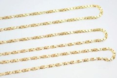 Pretty Vintage 24” Solid 18K Yellow Gold 1mm Square Belcher Chain Necklace 4.7g