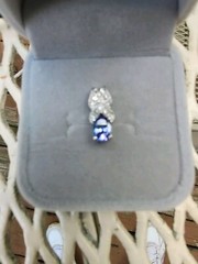 Estate 14k Tanzanite And Diamond Pendant