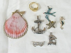 Vintage & Modern Costume Jewelry Lot Collection Many Nautical Pieces