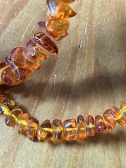 Vintage UV Tested Natural 25” Amber Necklace Endless Chunky Nuggets