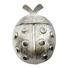 Crown Trifari LadyBug Pin Silver Tone 1” Signed Vintage 1955-1969