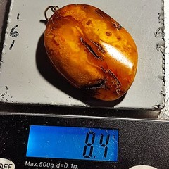 NATURAL OLD ANTIQUE BALTIC AMBER PENDANT 8.4 gr