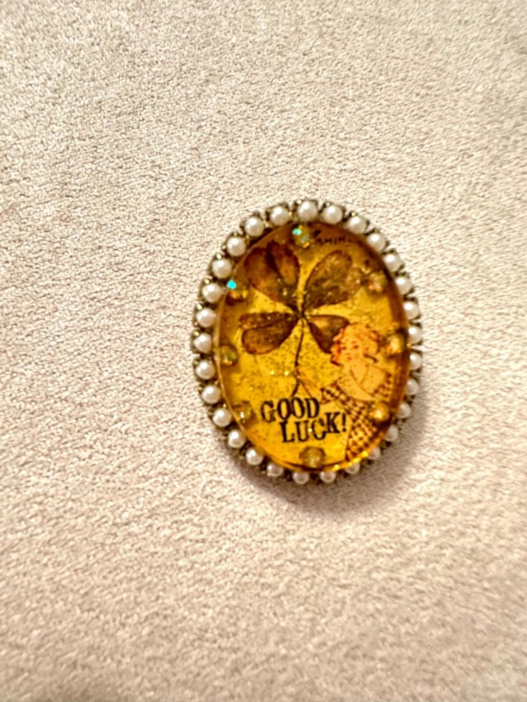 maximal art lucky clover pin