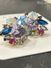 JULIANA D&E STIPPLED EASTER EGG RHINESTONE Earrings Book Piece