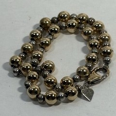 Vintage Signed OR 925 1/20 14K Bracelet Sterling Gold Filled Beads Chain 8″