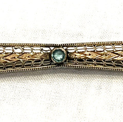 Vintage Antique Art Deco GF Top Bar Brooch Pin