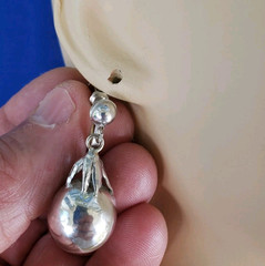 Original Vintage 925 Sterling Silver Dangle Drop Earrings Jewelry Gift Women