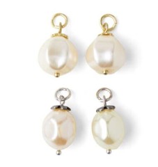 8ct Silver & Gold Pearl Charms by hildie & jo