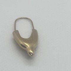 VTG Monet Charm Holder Wishbone Pendant Gold Tone 1.5”x 5/8”A