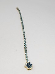 Vintage Gemstone Blue Topaz 925 Bracelet Chuck Clemency