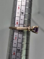 Vintage Color Changing Purple Sapphire 10K Yellow Solid Gold Ring Sz 6.25