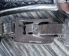 Martin Elmblad 1947 Sterling Silver Viking Ship Bracelet Stockholm 7.75 Inch