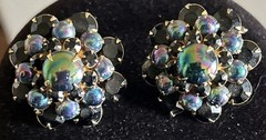 Vintage AB Judy Lee Clip On Earrings 1950s – 1960s. Beautiful