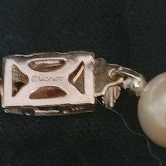 Vintage Monet 28″ Faux Pearls Necklace w/ Gold Clasp SIGNED Classy & Classic