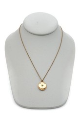 Vintage Gold Filled Rhinestone Locket Necklace 16.5″