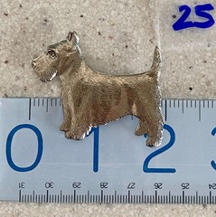 Vintage Scottish Terrier Scottie Dog Brooch Pin Silver Tone Detailed Fur 2″