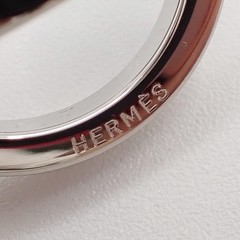 HERMES Baycrew’s Bijouterie Fantaisie Scarf Ring Silver Accessory 63RF743