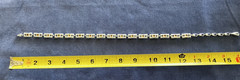 VTG 15.5″ Choker Collar Necklace Silver Tone Clear Rhinestone Chain Hook