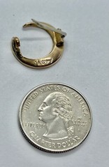 Victorian Gold Filled Crescent Moon Forget me Knot Ivy Leaves Honeymoon Brooch