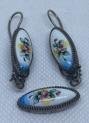 Antique porcelain service. USSR . Hand painted. Enamel. Russian. Finift.10.20 g.