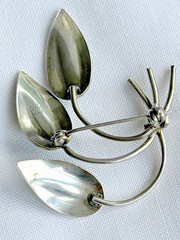 Artistic Norway Sterling Leaf Pin Ivar Holth