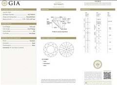 1.50 ct Round Diamond 14k yellow Gold Pendant GIA certified