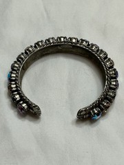 Vintage Sorrelli Cuff Bracelet Multi Color Pastel Swarovski Crystals 7”