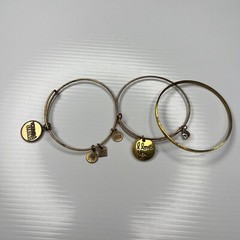 H1 Lot Gold brass Alex and ani young strong love bangles Boho Retro bracelets