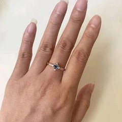 Art Deco Style Aquamarine Lab Created Diamond Engagement 14K Yellow Gold FN Ring