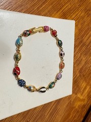 Joan Rivers Vintage Enamel Faberge Bracelet Comes in Original Box