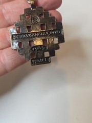 1969 Terra Sancta Guild Pendant A Jerusalem Cross Design Necklace Gold Tone