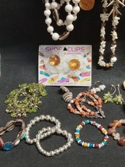 Vintage To Modern Costume Jewlery Lot Earth Tones Necklaces And Bracelets