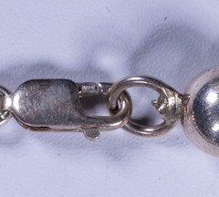 Vintage Sterling Silver 925 Beaded Bracelet 6.5″ Round Beads Classic
