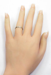 Antique Art Deco Wedding Band 18KW Ring Size 6 UK-L1/2 2.38 MM Wide dtd 1952