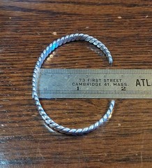 Vintage Sterling Twisted Cuff Bracelet 5mm Wide 10.7 grams See Pics/Description
