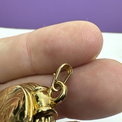 Vintage Double Sided Locket Gold Tone Etched Tender Touches 4 Photo Frames