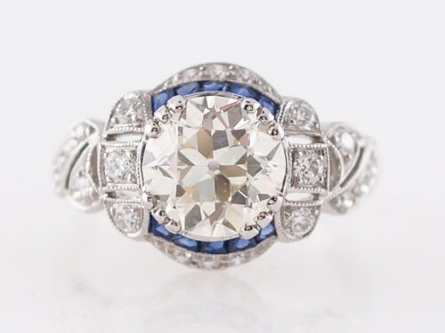 Art Deco Antique 3.20 Ct Diamond Vintage Engagement Ring 925 Sterling Silver