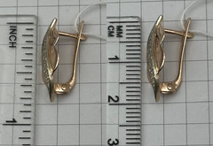 Vintage Original Rose & White Gold Cubic Zirconia Earrings 583 14K 2.47 g.