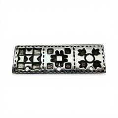 Sterling Silver Quilt Pattern Square Block Charm Holder Hanger Pin Vintage New