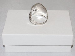 Vintage Siam Sterling Niello Large Dancing Goddess Ring Size 10 1/4