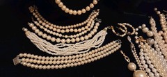 Vintage Mod Faux Pearl Jewlery Lot Of 61. 6lbs+.24 Signed Monet Anne Klein Avon