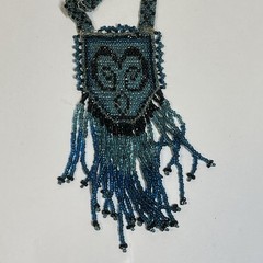 Handmade Native Style Beaded Necklace Multicolor Tribal Boho Long Fringe Jewelry