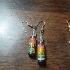 Lot of 4 Pairs Vintage Earrings handmade Beaded Dangle Drop Style 60