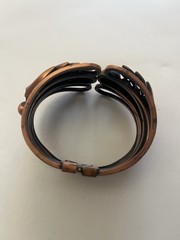 vintage hinged copper bracelet Matisse Renoir Style